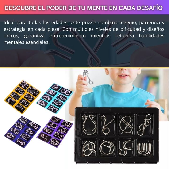 SET PUZZLE ROMPECABEZAS DE ALAMBRE