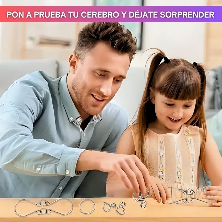 SET PUZZLE ROMPECABEZAS DE ALAMBRE